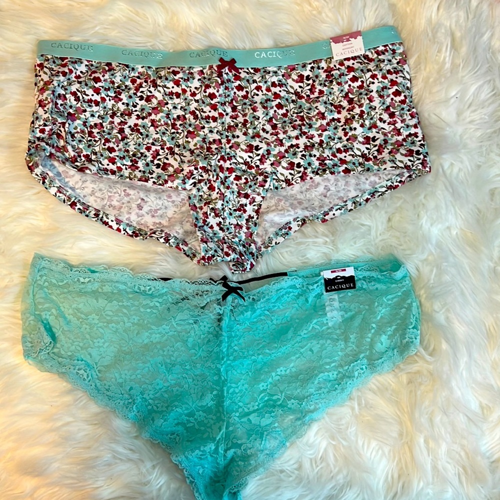 2 pair Cacique panties - boyshort & cheeky